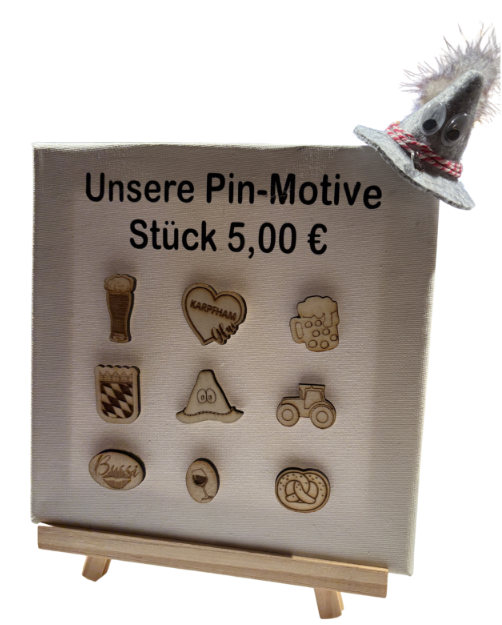 Ansteck-Pin Holz – Bild 7